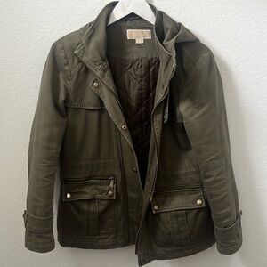 Michael Kors Women’s Green Hooded jacket Size M